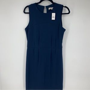 Ann Taylor Loft‎ Womens 4 Dress Sleeveless Classic Blue Stretch NEW